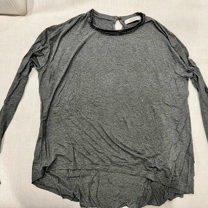 Dorothee Schumaker Long sleeve top beaded collar